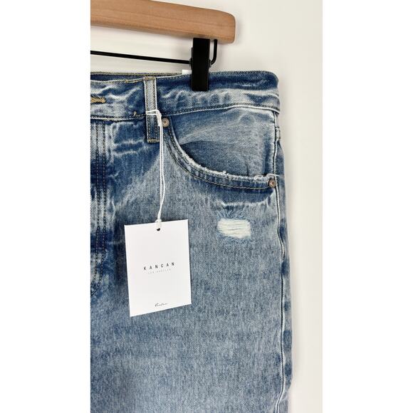KanCan Kiara Ultra High Rise 90s Button Fly Boyfriend Jeans Womens Size 29 New - Picture 6 of 14